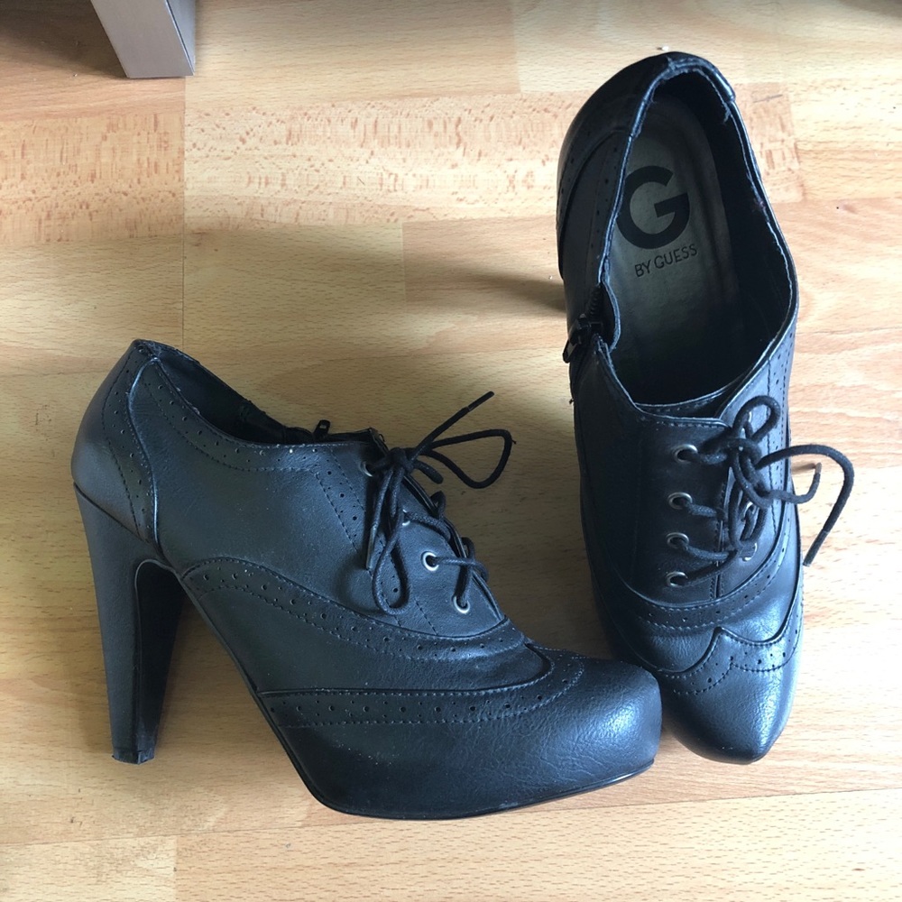 Black platform heels